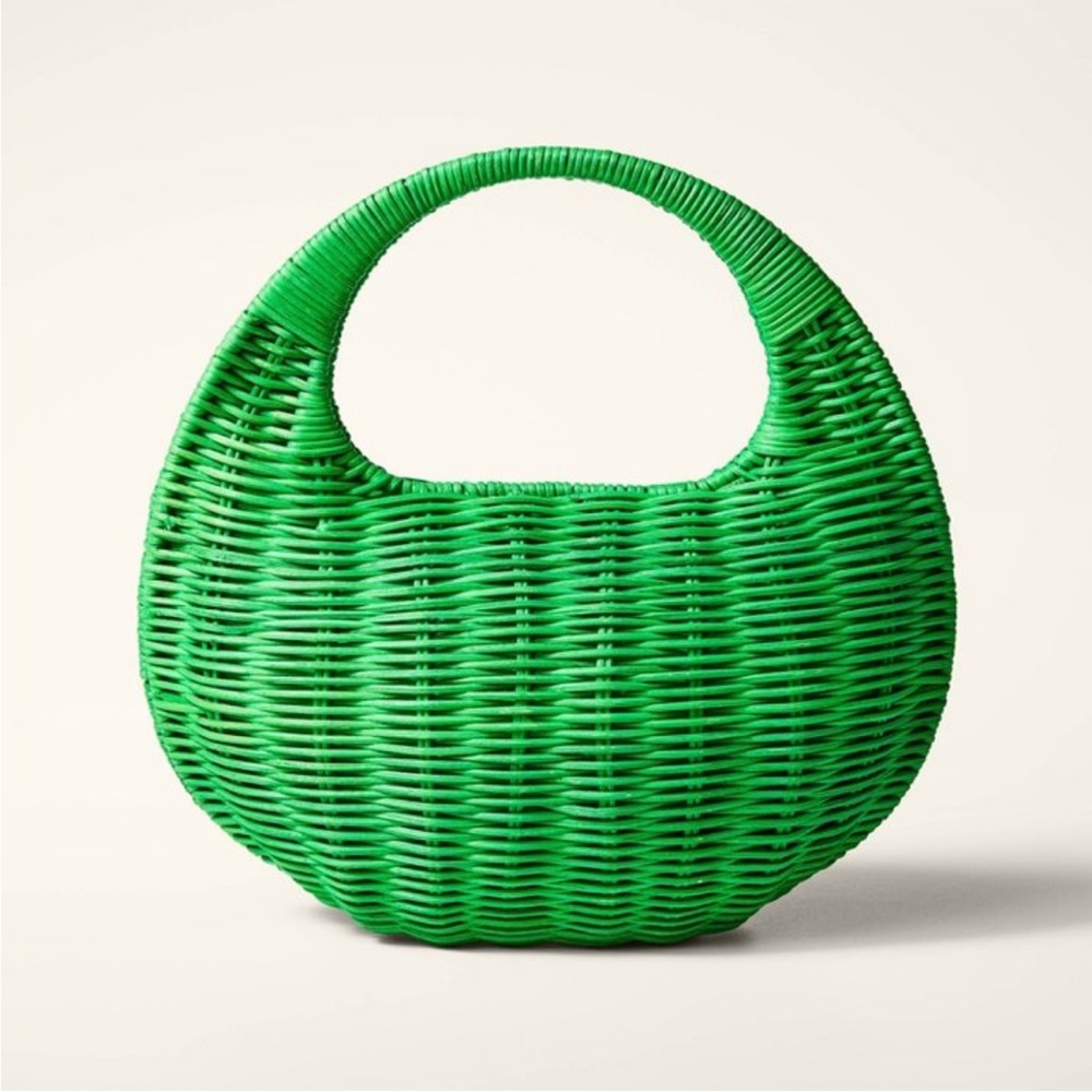 Kate spade wicker crescent bag
